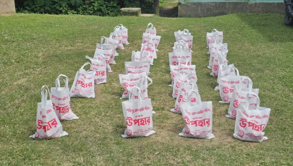শরীফপুরে আল-আমিন পরিষদের উদ্যোগে কোরবানির গোশত বিতরণ, উপকৃত ৪০ পরিবার